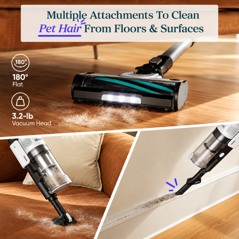 Levoit LVAC-200 Cordless Stick Vacuum Cleaner – Anti-Tangle, Arctic White