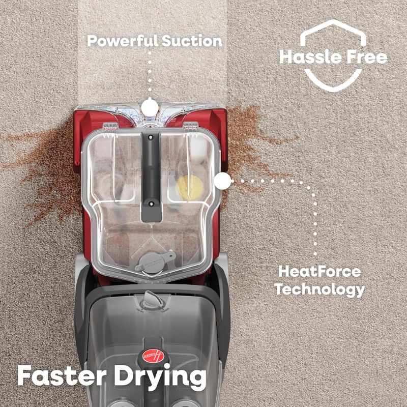 Hoover PowerScrub Deluxe Carpet Cleaner FH50150NC – Pet & Upholstery Tools, Red