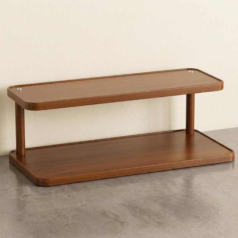 2-Tier Wooden Countertop Organizer Shelf