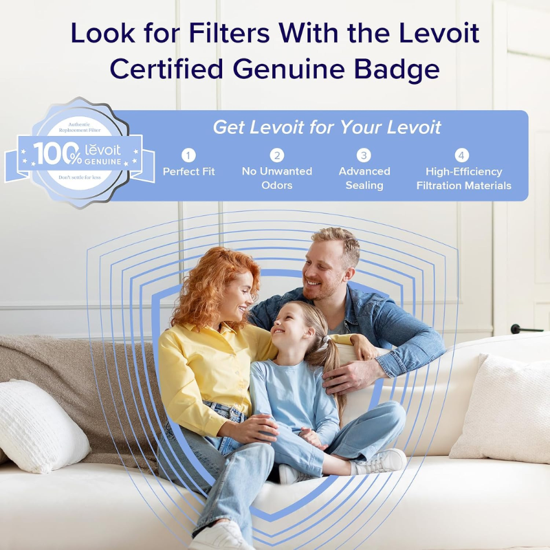 LEVOIT Vital 200S-P Smart Air Purifier for Large Rooms, White, HEPA Filtration