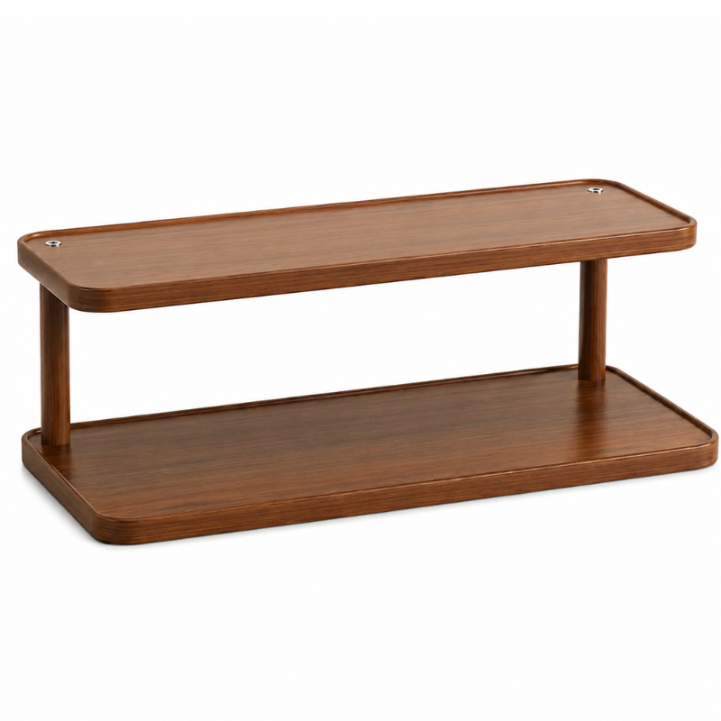 2-Tier Wooden Countertop Organizer Shelf