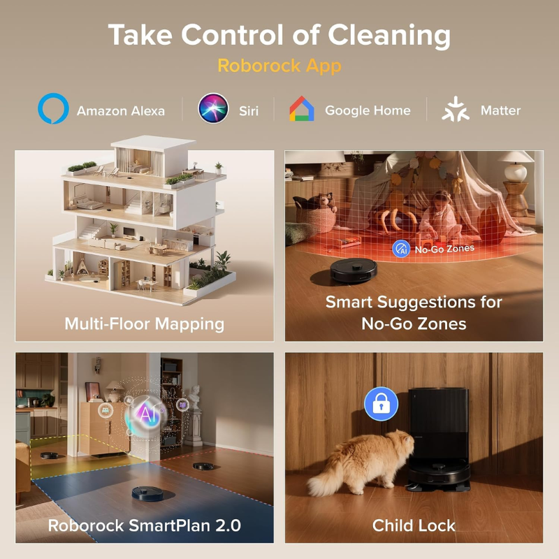 Roborock Qrevo S Pro Robot Vacuum and Mop – Black
